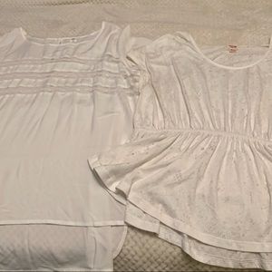 Pair of woman’s white tops